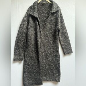 Woolworths Cozy Black and White Knit Long Cardigan Sz M